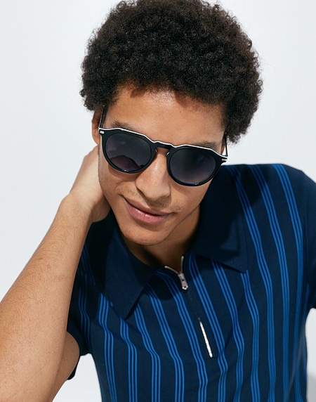 Nos Lunettes de Soleil Hawkers WARWICK CROSSWALK - BLACK BLUE DENIM