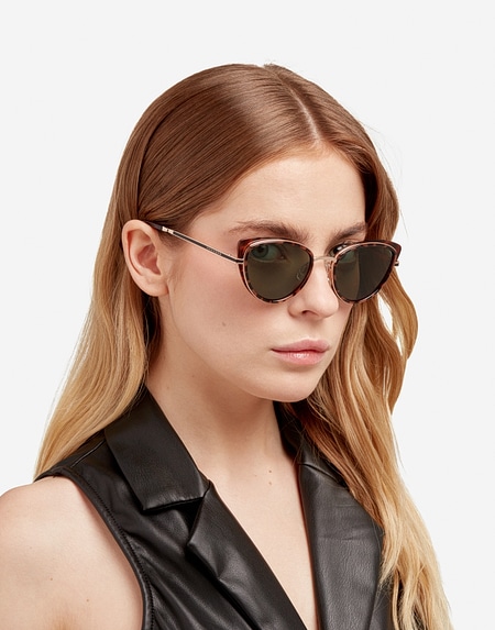 Sunglasses Hawkers CAREY GREEN BOTTLE FELINE
