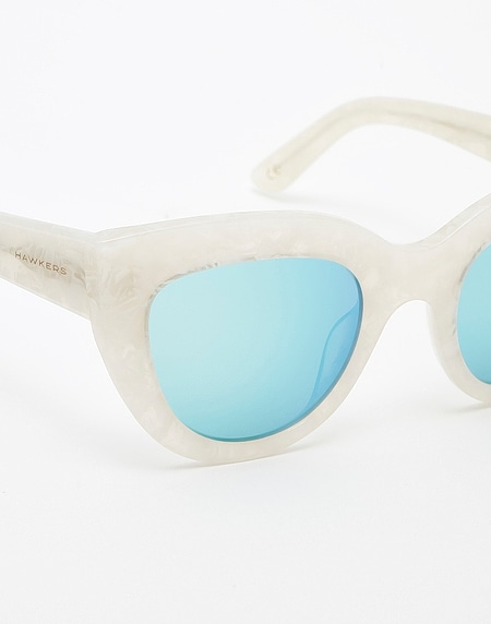 Sunglasses Hawkers WHITE PEARL - CLEAR BLUE HYDE X
