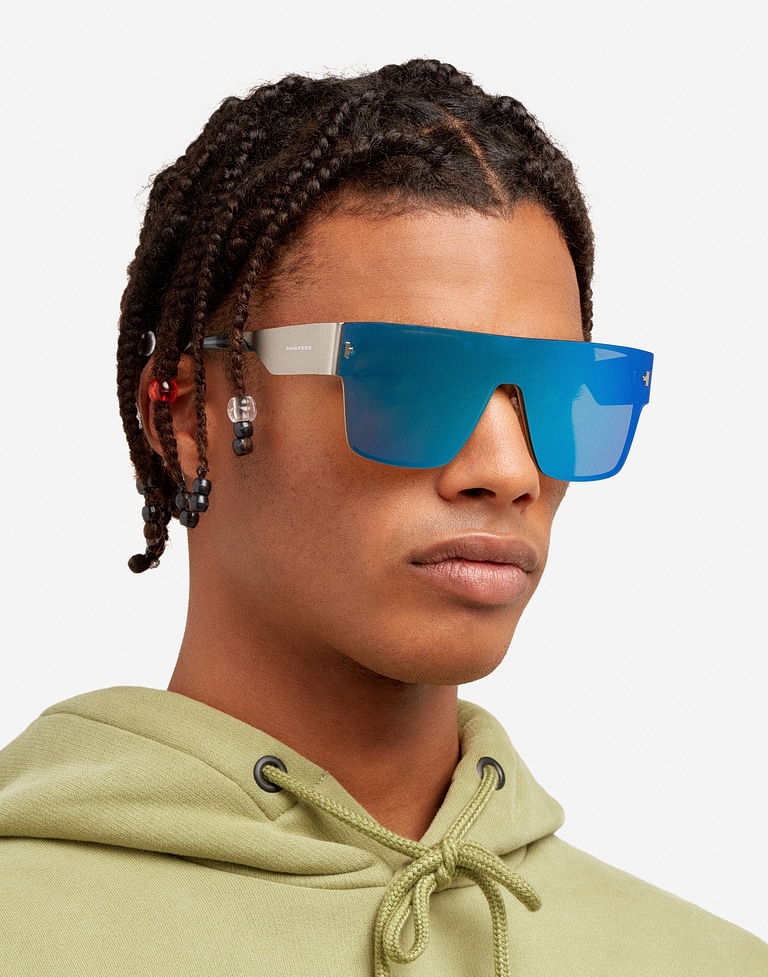 Sunglasses Hawkers LONG ISLAND - SILVER CLEAR BLUE