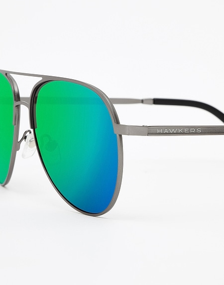 Sunglasses Hawkers GUN METAL - EMERALD LACMA