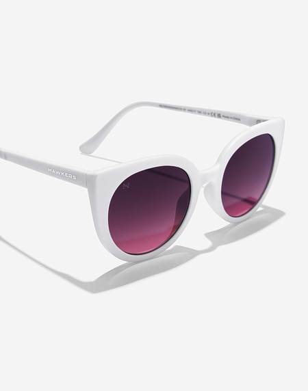 Sunglasses Hawkers DIVINE KIDS - WHITE BLACK TO PINK