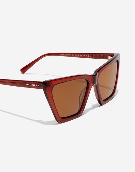 Sunglasses Hawkers FLUSH - POLARIZED RUSSIAN RED BROWN