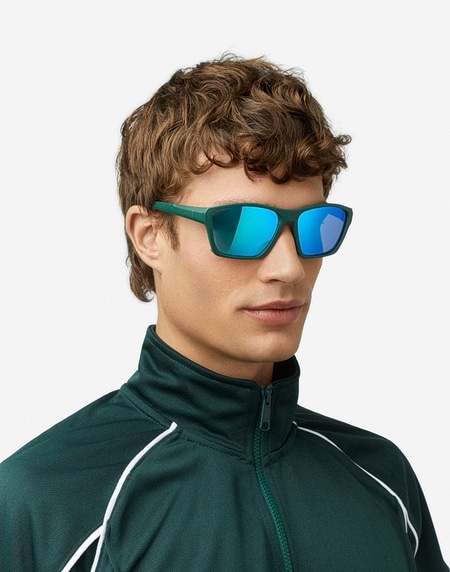 Nos Lunettes de Soleil Hawkers SHARK - POLARIZED TEAL BLUE CHROME