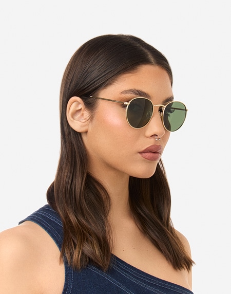 Sunglasses Hawkers MOMA MIDTOWN - POLARIZED GOLD GREEN