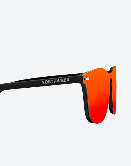 Sunglasses Northweek WALL PHANTOM MATTE BLACK - RED POLARIZED