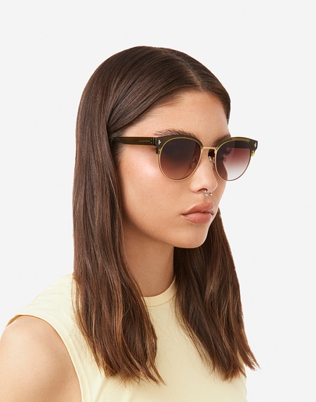 Sunglasses Hawkers NEW CLASSIC ROUNDED - OLIVE EARTH
