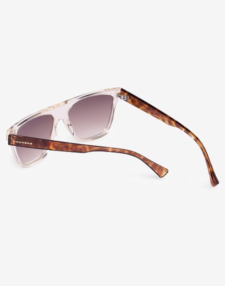 Sunglasses Hawkers CRYSTAL CHAMPAGNE - BROWN GRADIENT ONE LS FLAT TOP