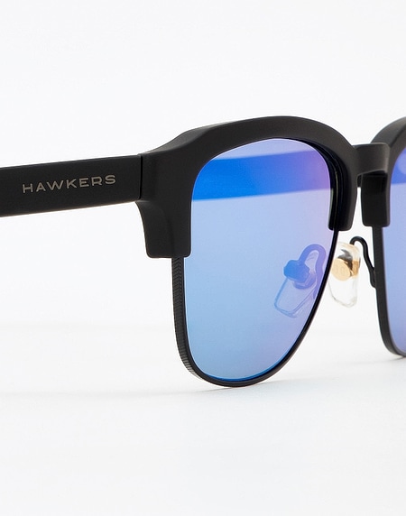 Sunglasses Hawkers RUBBER BLACK - CLEAR BLUE NEW CLASSIC