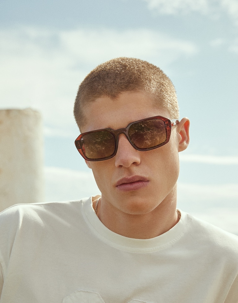 Sunglasses HAWKERS STRATOS - DARK BROWN MOSS ECO