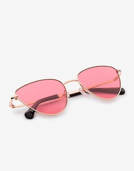 Nos Lunettes de Soleil Hawkers GOLD - LIGHT RED ROUNDED LOLITA