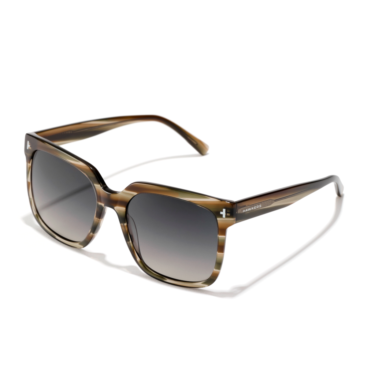 Photo Nos Lunettes de Soleil Hawkers Euphoria - Brown Green Smoky Black