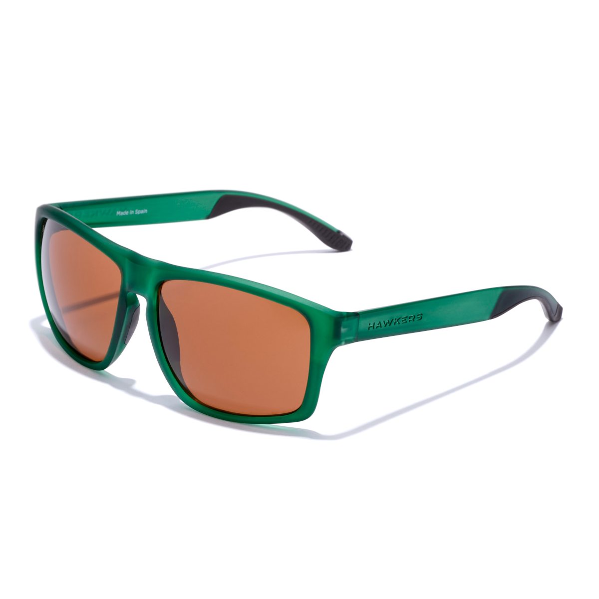 Photo Nos Lunettes de Soleil Hawkers Faster Sport Raw - Dark Green Caramel